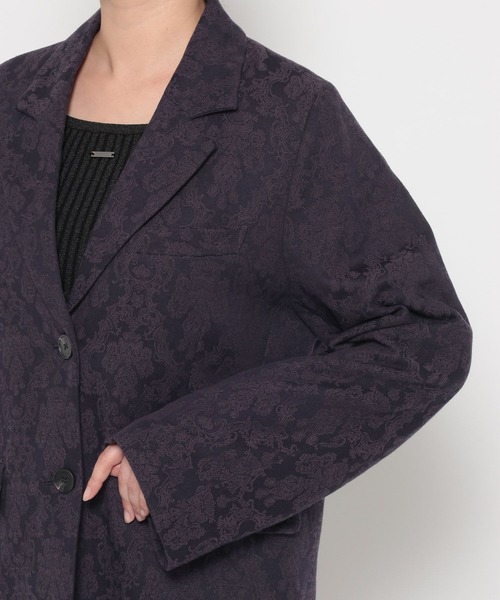 HARE(ハレ)の「VINTAGEジャガード2WAYジャケット(HARE)(テーラードジャケット・レディース・パープル/ブラウン/ブラック/ブラック系その他/パープル系その他/ブラウン系その他/ネイビー・SMALL/MEDIUM)」の14枚目の写真