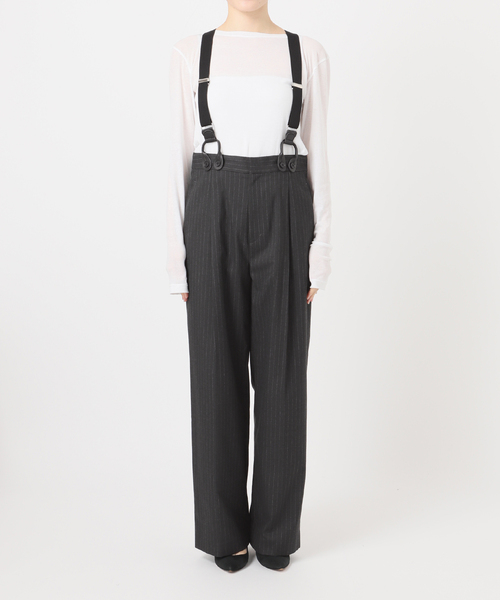サスペンダー付きワイドストレートパンツ（その他パンツ）｜Spick