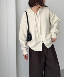 CANAL JEAN | El mar　ソフトニットZIPパーカー(ニット/セーター)