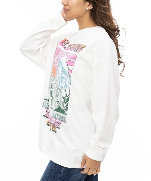 BILLABONG(ビラボン)の「【BILLABONG/ビラボン】24AW GRAPHIC LOOSE LS TEE/グラフィック長袖ロンT(Tシャツ/カットソー・レディース・ホワイト/イエロー・MEDIUM)」の3枚目の写真