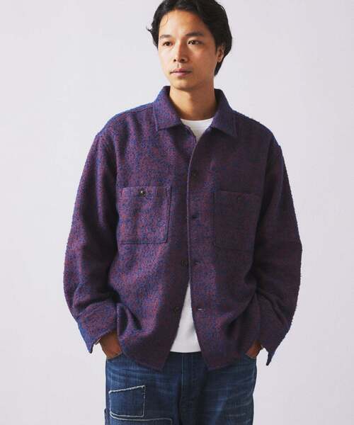 JOURNAL STANDARD relume(ジャーナルスタンダード レリューム)の「ビッグ ヘリンボン CPO シャツ ジャケット(シャツ/ブラウス・メンズ・マスタード/オレンジ/ブラック・LARGE/MEDIUM)」の6枚目の写真