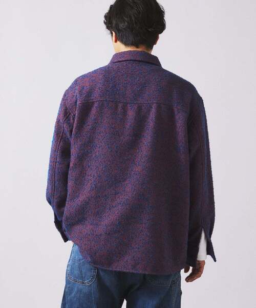 JOURNAL STANDARD relume(ジャーナルスタンダード レリューム)の「ビッグ ヘリンボン CPO シャツ ジャケット(シャツ/ブラウス・メンズ・マスタード/オレンジ/ブラック・LARGE/MEDIUM)」の8枚目の写真