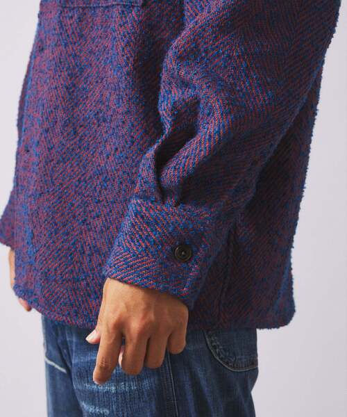 JOURNAL STANDARD relume(ジャーナルスタンダード レリューム)の「ビッグ ヘリンボン CPO シャツ ジャケット(シャツ/ブラウス・メンズ・マスタード/オレンジ/ブラック・LARGE/MEDIUM)」の11枚目の写真