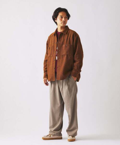 JOURNAL STANDARD relume(ジャーナルスタンダード レリューム)の「ビッグ ヘリンボン CPO シャツ ジャケット(シャツ/ブラウス・メンズ・マスタード/オレンジ/ブラック・LARGE/MEDIUM)」の12枚目の写真