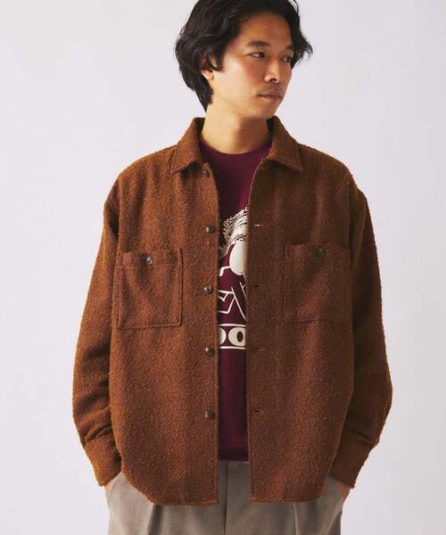 JOURNAL STANDARD relume(ジャーナルスタンダード レリューム)の「ビッグ ヘリンボン CPO シャツ ジャケット(シャツ/ブラウス・メンズ・マスタード/オレンジ/ブラック・LARGE/MEDIUM)」の15枚目の写真