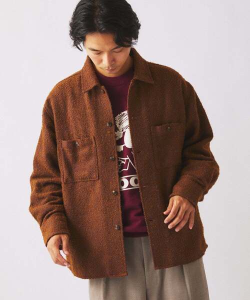 JOURNAL STANDARD relume(ジャーナルスタンダード レリューム)の「ビッグ ヘリンボン CPO シャツ ジャケット(シャツ/ブラウス・メンズ・マスタード/オレンジ/ブラック・LARGE/MEDIUM)」の16枚目の写真