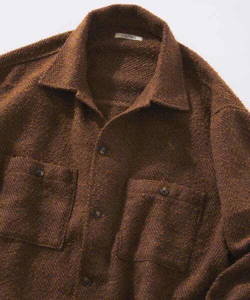 JOURNAL STANDARD relume(ジャーナルスタンダード レリューム)の「ビッグ ヘリンボン CPO シャツ ジャケット(シャツ/ブラウス・メンズ・マスタード/オレンジ/ブラック・LARGE/MEDIUM)」の21枚目の写真