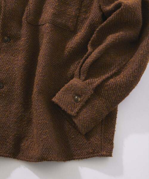 JOURNAL STANDARD relume(ジャーナルスタンダード レリューム)の「ビッグ ヘリンボン CPO シャツ ジャケット(シャツ/ブラウス・メンズ・マスタード/オレンジ/ブラック・LARGE/MEDIUM)」の22枚目の写真