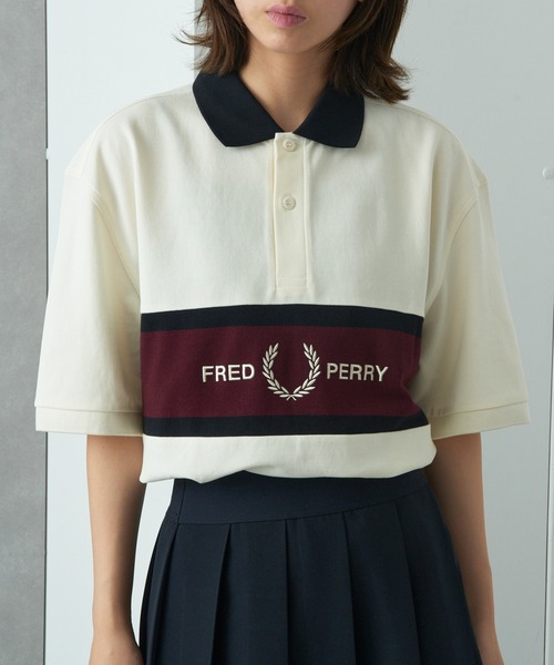 FRED PERRY(フレッドペリー)の「【FRED PERRY】EMBROIDERED PANEL POLO SHIRT M2421(ポロシャツ・メンズ・ブラック/オフホワイト・XL/L/M/S)」の7枚目の写真