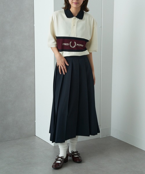 FRED PERRY(フレッドペリー)の「【FRED PERRY】EMBROIDERED PANEL POLO SHIRT M2421(ポロシャツ・メンズ・ブラック/オフホワイト・XL/L/M/S)」の9枚目の写真
