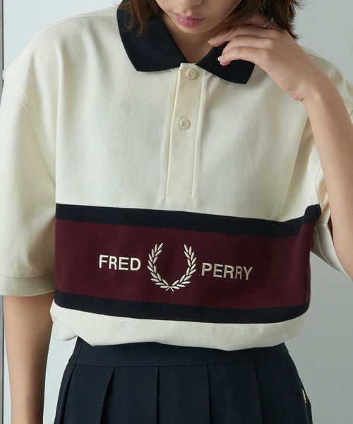 FRED PERRY(フレッドペリー)の「【FRED PERRY】EMBROIDERED PANEL POLO SHIRT M2421(ポロシャツ・メンズ・ブラック/オフホワイト・XL/L/M/S)」の5枚目の写真