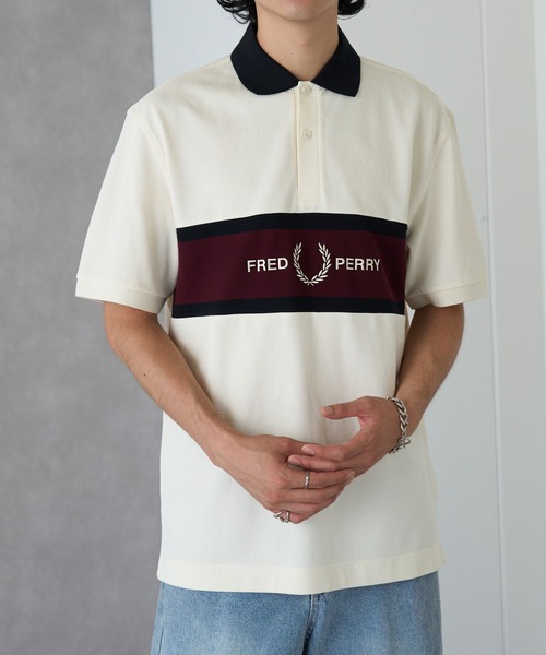 FRED PERRY(フレッドペリー)の「【FRED PERRY】EMBROIDERED PANEL POLO SHIRT M2421(ポロシャツ・メンズ・ブラック/オフホワイト・XL/L/M/S)」の12枚目の写真