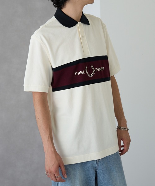 FRED PERRY(フレッドペリー)の「【FRED PERRY】EMBROIDERED PANEL POLO SHIRT M2421(ポロシャツ・メンズ・ブラック/オフホワイト・XL/L/M/S)」の13枚目の写真