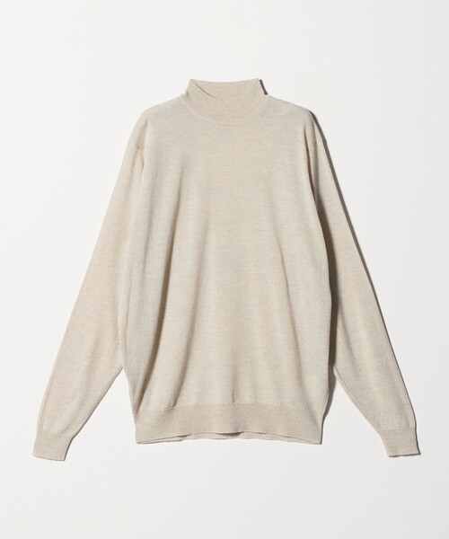 JOHN SMEDLEY（ジョンスメドレー）の「＜JOHN SMEDLEY＞KILDAY/モックネックニット（ニット/セーター・メンズ・ベージュ/ネイビー・M/L）」の2枚目の写真