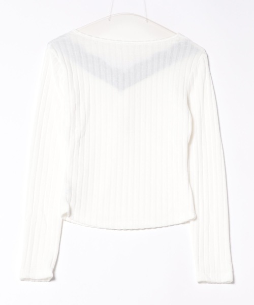 AsRiRe（アスリレイ）の「レース付きタイトニットトップス（ニット/セーター・レディース・ホワイト/オートミール/ダークグレー/ブラック・M）」の17枚目の写真