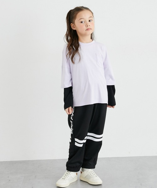 QUNTSTYLE(キュントスタイル)の「切替ポンチジョガーパンツ(その他パンツ・キッズ・杢グレー/ブラック・110/120/130/140/150/160)」の3枚目の写真