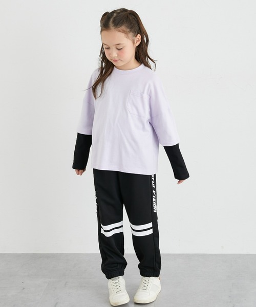 QUNTSTYLE(キュントスタイル)の「切替ポンチジョガーパンツ(その他パンツ・キッズ・杢グレー/ブラック・110/120/130/140/150/160)」の4枚目の写真
