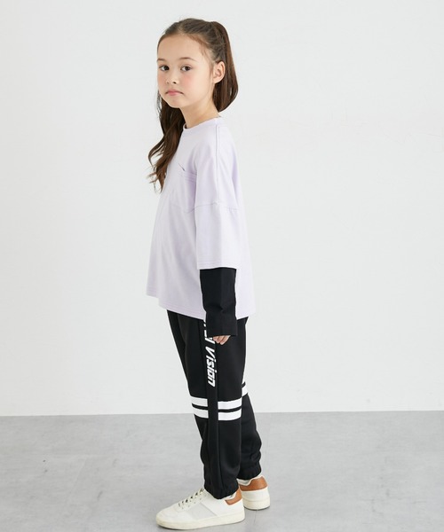 QUNTSTYLE(キュントスタイル)の「切替ポンチジョガーパンツ(その他パンツ・キッズ・杢グレー/ブラック・110/120/130/140/150/160)」の5枚目の写真
