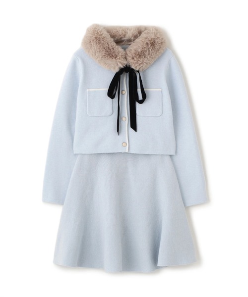 ◇ファーティッペットニットセットアップ（ワンピース）｜JILL by JILL