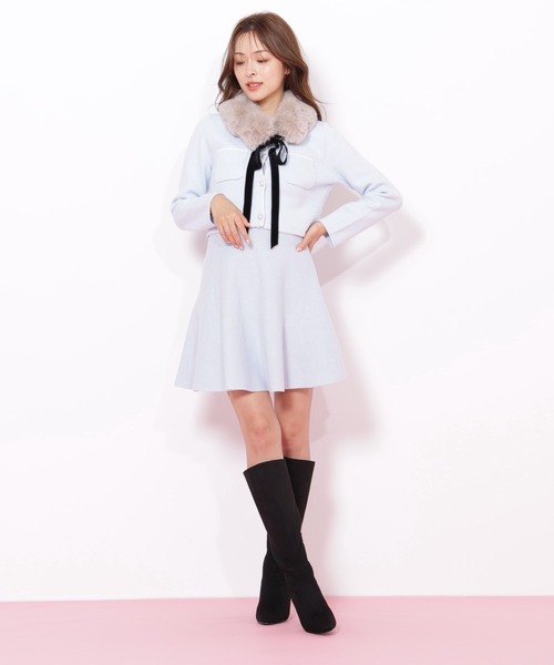 JILL by JILL STUART(ジルバイジルスチュアート)の「◇ファーティッペットニットセットアップ(ワンピース・レディース・ホワイト/ブルー/グレー・FREE)」の20枚目の写真