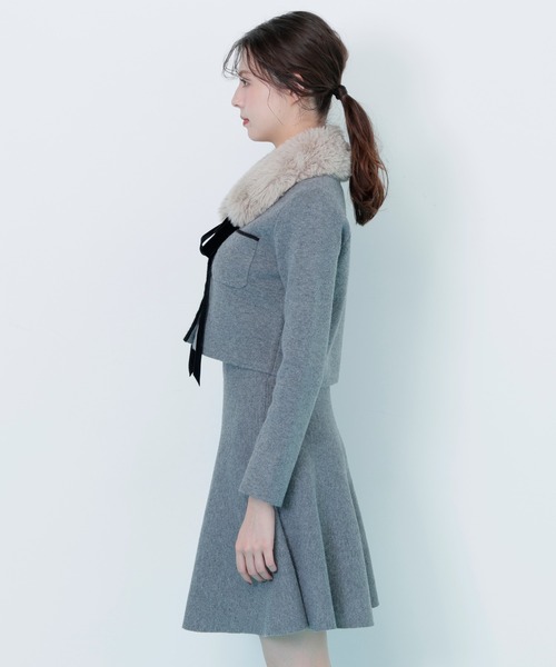 ◇ファーティッペットニットセットアップ（ワンピース）｜JILL by JILL