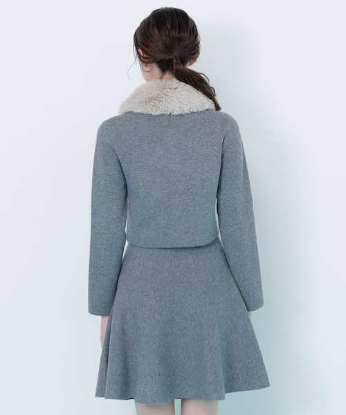JILL by JILL STUART(ジルバイジルスチュアート)の「◇ファーティッペットニットセットアップ(ワンピース・レディース・ホワイト/ブルー/グレー・FREE)」の16枚目の写真