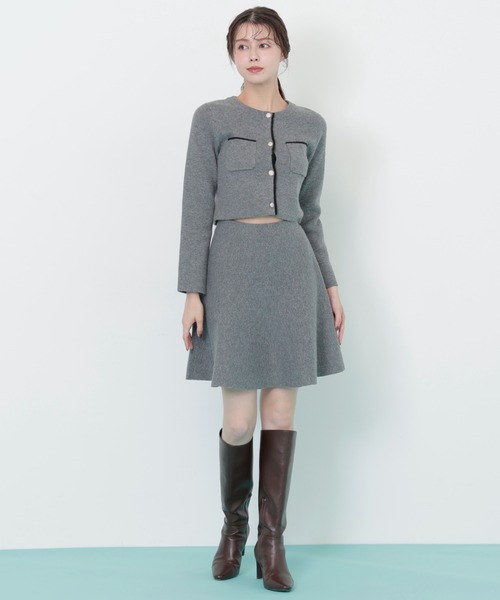 JILL by JILL STUART(ジルバイジルスチュアート)の「◇ファーティッペットニットセットアップ(ワンピース・レディース・ホワイト/ブルー/グレー・FREE)」の13枚目の写真