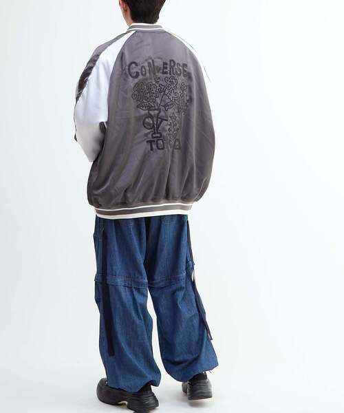 セール】SATIN OVERSIZE SOUVENIR JACKET（スカジャン）｜CONVERSE