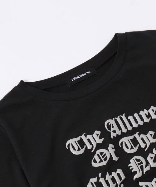 dispark（ディスパーク）の「DISPARK/【25年秋冬新作】サイドギャザーレターロゴロンT（Tシャツ/カットソー・レディース・ブラック/ホワイト・FREE）」の15枚目の写真