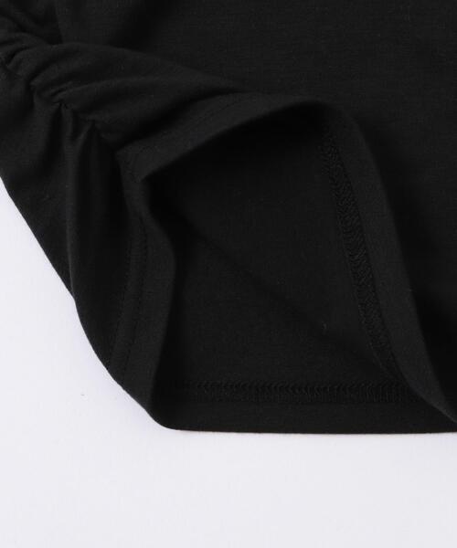 dispark（ディスパーク）の「DISPARK/【25年秋冬新作】サイドギャザーレターロゴロンT（Tシャツ/カットソー・レディース・ブラック/ホワイト・FREE）」の18枚目の写真