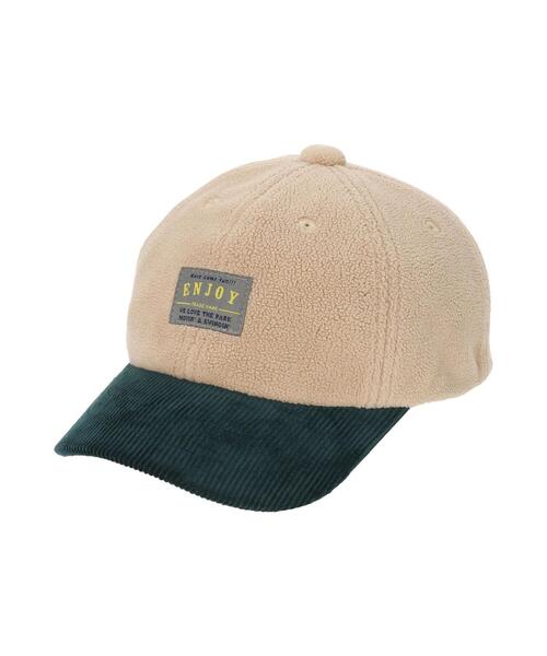 Samansa Mos2 Lagom（サマンサモスモスラーゴム）の「フリース×コーデュロイキャップ（ハット・キッズ・グレー/ベージュ・中(M)/大(L)）」の2枚目の写真