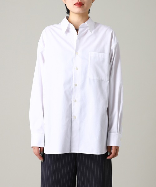 forget-me-nots(フォーゲットミーノッツ)の「forget-me-nots Oxford Shirt FMN-25AW-S-001(シャツ/ブラウス・レディース・ホワイト/ブルー・FREE)」の1枚目の写真