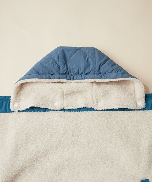 DOD（ディーオーディー）の「【一部店舗限定】【DOD】【ベビー】サササノフワベビ（おくるみ・キッズ・ブルー/ベージュ/オレンジ・ONE SIZE）」の5枚目の写真