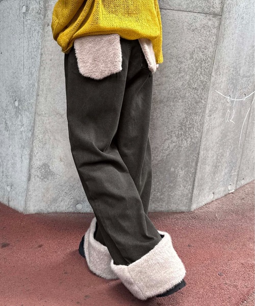 sedacle(セダクル)の「2wayフェイクファーデニム(デニムパンツ・メンズ・ブラック/ダークブラウン・LARGE/MEDIUM/SMALL)」の14枚目の写真