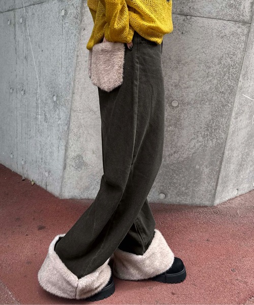 sedacle(セダクル)の「2wayフェイクファーデニム(デニムパンツ・メンズ・ブラック/ダークブラウン・LARGE/MEDIUM/SMALL)」の15枚目の写真
