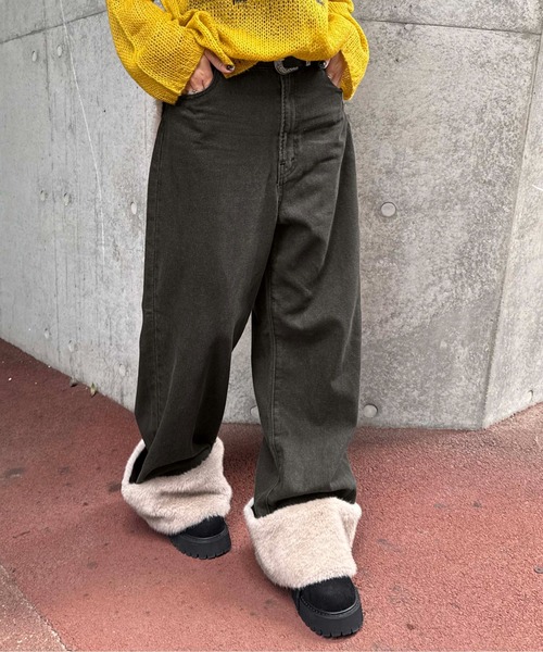 sedacle(セダクル)の「2wayフェイクファーデニム(デニムパンツ・メンズ・ブラック/ダークブラウン・LARGE/MEDIUM/SMALL)」の13枚目の写真