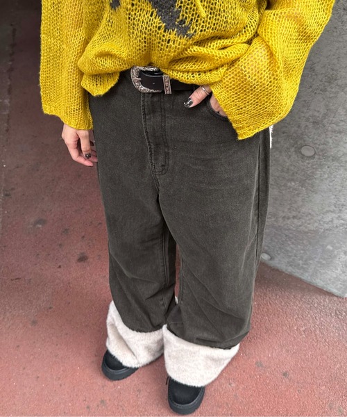 sedacle(セダクル)の「2wayフェイクファーデニム(デニムパンツ・メンズ・ブラック/ダークブラウン・LARGE/MEDIUM/SMALL)」の16枚目の写真