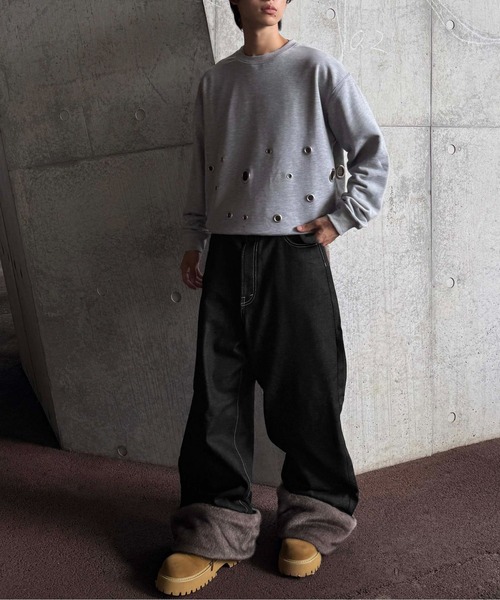 sedacle(セダクル)の「2wayフェイクファーデニム(デニムパンツ・メンズ・ブラック/ダークブラウン・LARGE/MEDIUM/SMALL)」の9枚目の写真