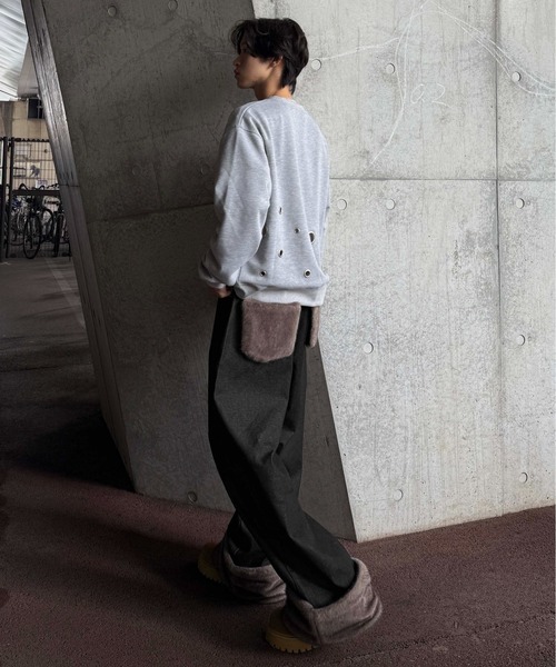 sedacle(セダクル)の「2wayフェイクファーデニム(デニムパンツ・メンズ・ブラック/ダークブラウン・LARGE/MEDIUM/SMALL)」の11枚目の写真
