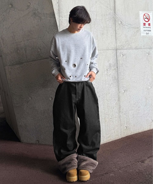 sedacle(セダクル)の「2wayフェイクファーデニム(デニムパンツ・メンズ・ブラック/ダークブラウン・LARGE/MEDIUM/SMALL)」の10枚目の写真