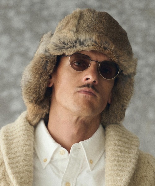 mko13192- Rabbit Fur Flight Cap フライトキャップ(TRM25-G007A