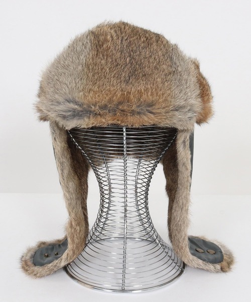 mko13192- Rabbit Fur Flight Cap フライトキャップ(TRM25-G007A