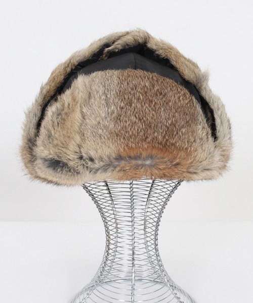 mko13192- Rabbit Fur Flight Cap フライトキャップ(TRM25-G007A