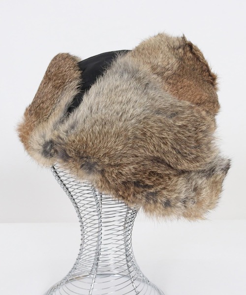 mko13192- Rabbit Fur Flight Cap フライトキャップ(TRM25-G007A