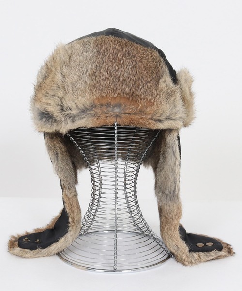 mko13192- Rabbit Fur Flight Cap フライトキャップ(TRM25-G007A