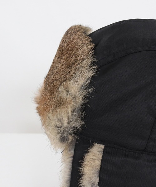 mko13192- Rabbit Fur Flight Cap フライトキャップ(TRM25-G007A