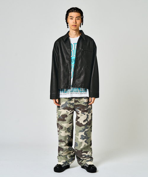 JOINT WORKS(ジョイントワークス)の「フェードレザー ワークカバーオール / Faded Faux Leather Work Coverall(ブルゾン・メンズ・ブラウン/ブラック・LARGE/MEDIUM)」の15枚目の写真