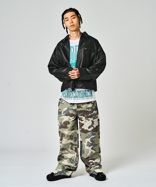 JOINT WORKS(ジョイントワークス)の「フェードレザー ワークカバーオール / Faded Faux Leather Work Coverall(ブルゾン・メンズ・ブラウン/ブラック・LARGE/MEDIUM)」の18枚目の写真