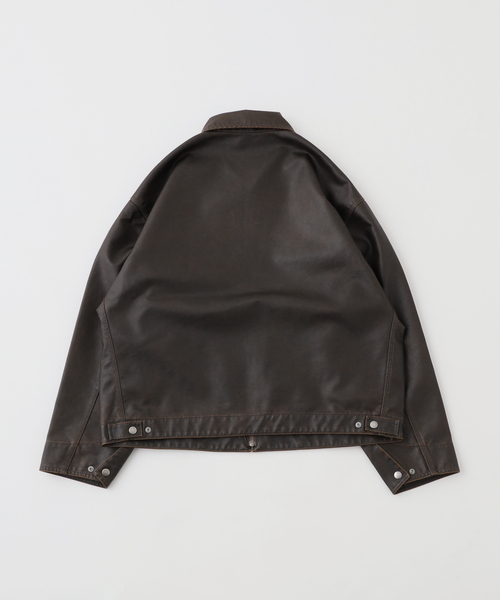 JOINT WORKS(ジョイントワークス)の「フェードレザー ワークカバーオール / Faded Faux Leather Work Coverall(ブルゾン・メンズ・ブラウン/ブラック・LARGE/MEDIUM)」の13枚目の写真