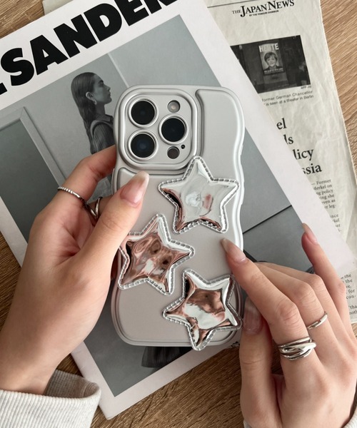 セール】【iPhone13~iPhone16対応】星 デザインスマホケース